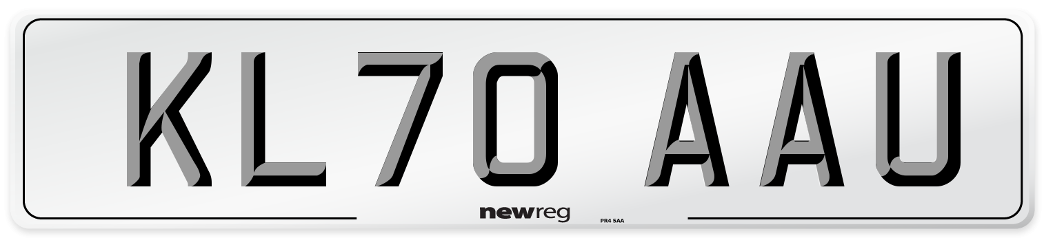 KL70 AAU Front Number Plate