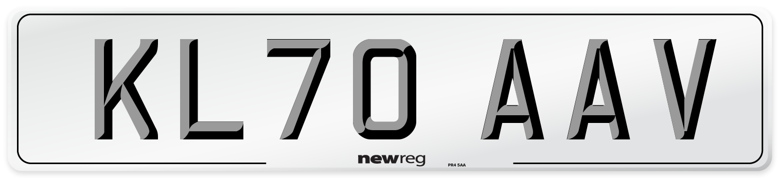 KL70 AAV Front Number Plate