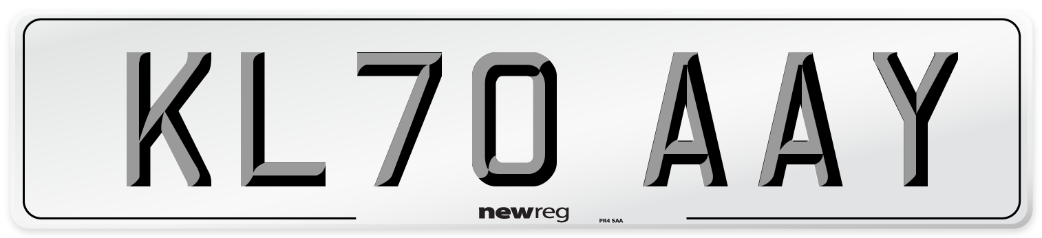 KL70 AAY Front Number Plate