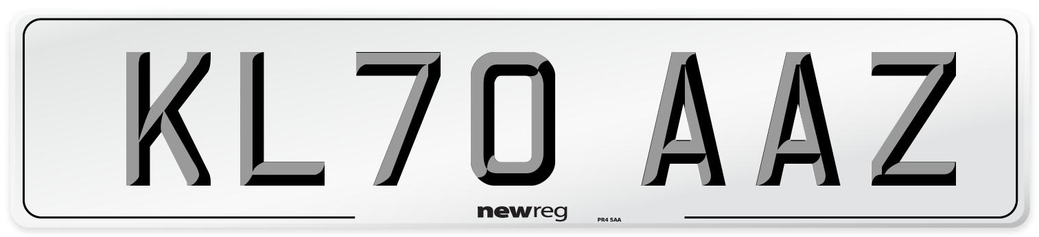 KL70 AAZ Front Number Plate