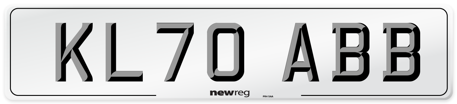 KL70 ABB Front Number Plate