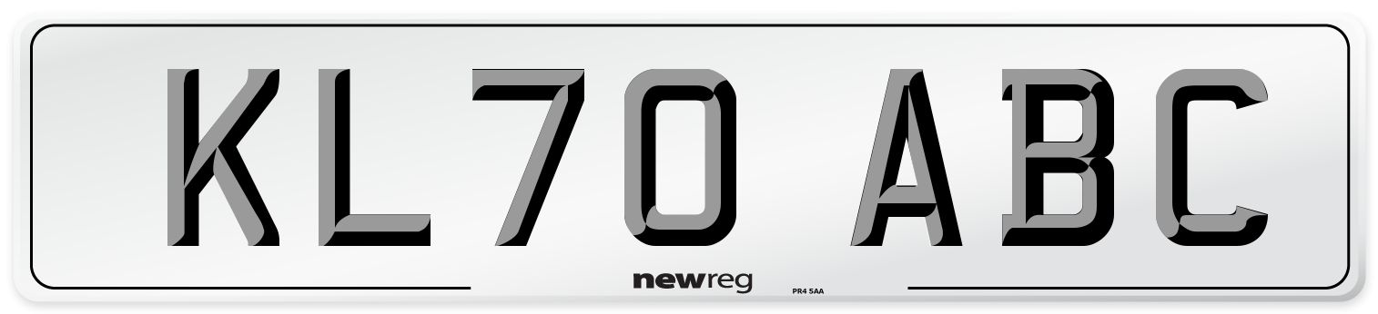 KL70 ABC Front Number Plate