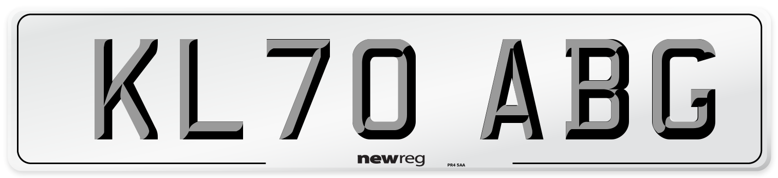 KL70 ABG Front Number Plate