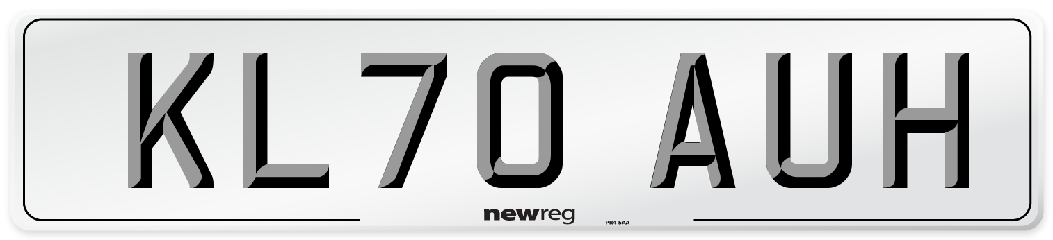 KL70 AUH Front Number Plate