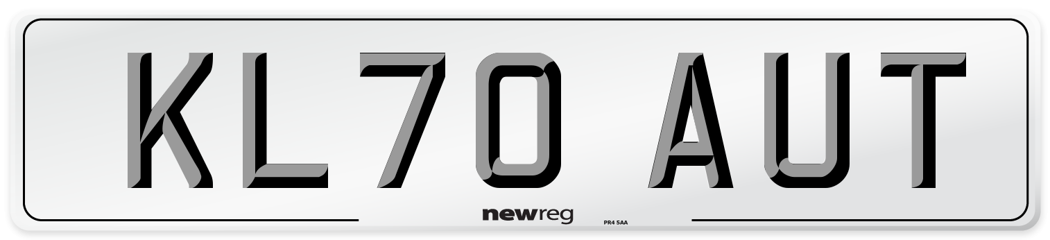 KL70 AUT Front Number Plate