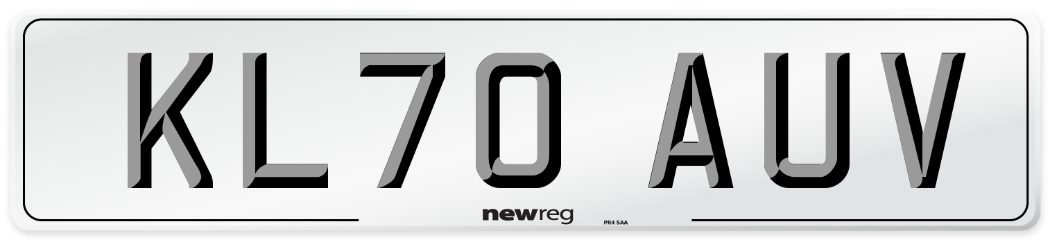 KL70 AUV Front Number Plate