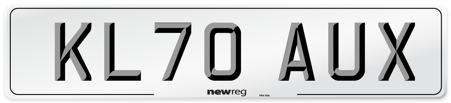 KL70 AUX Front Number Plate
