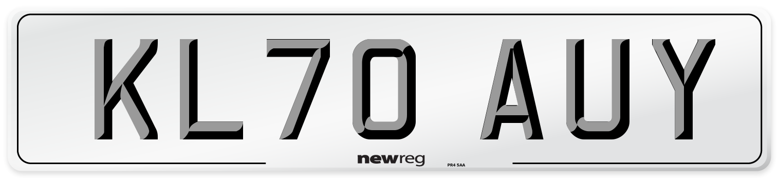 KL70 AUY Front Number Plate