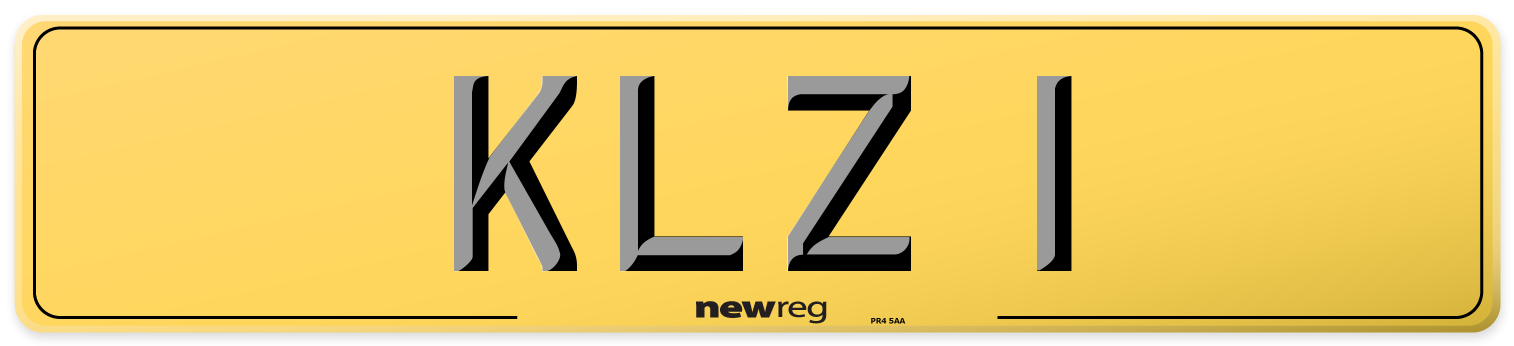 KLZ 1 Rear Number Plate