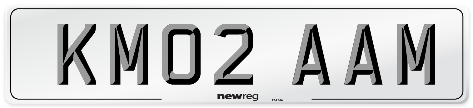 KM02 AAM Front Number Plate