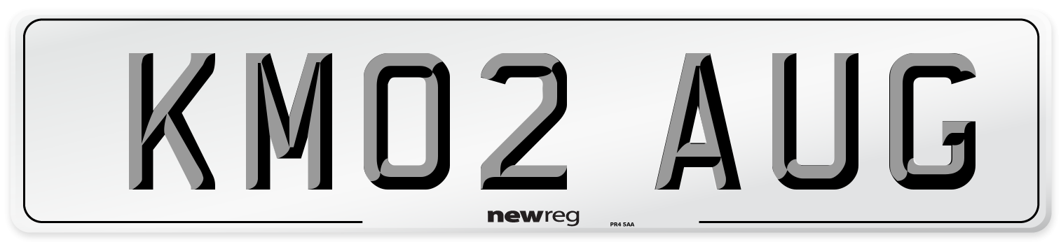 KM02 AUG Front Number Plate