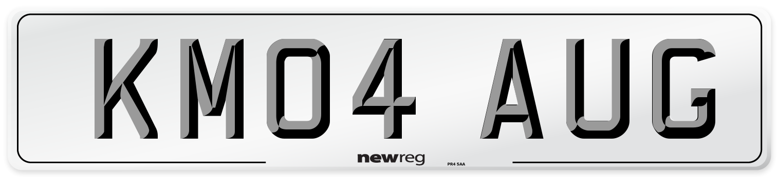 KM04 AUG Front Number Plate