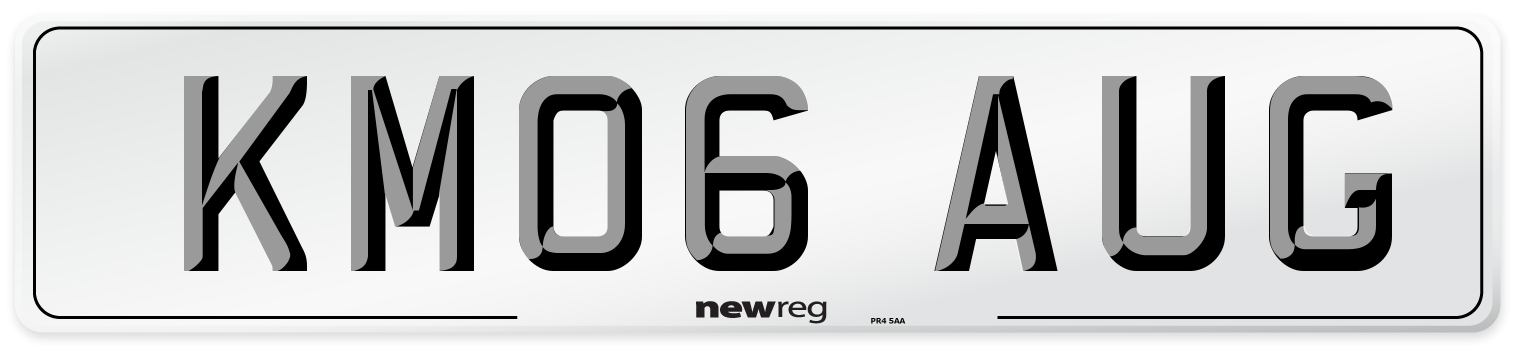 KM06 AUG Front Number Plate