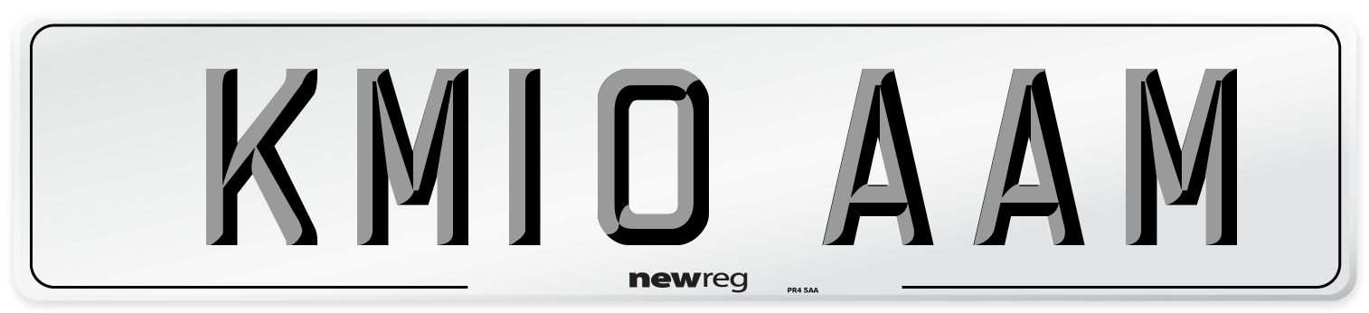 KM10 AAM Front Number Plate