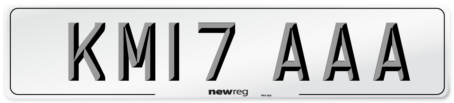 KM17 AAA Front Number Plate