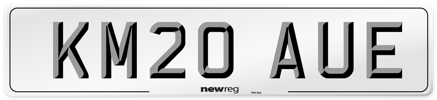 KM20 AUE Front Number Plate