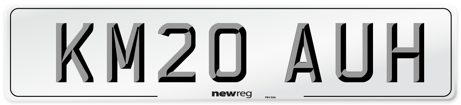KM20 AUH Front Number Plate
