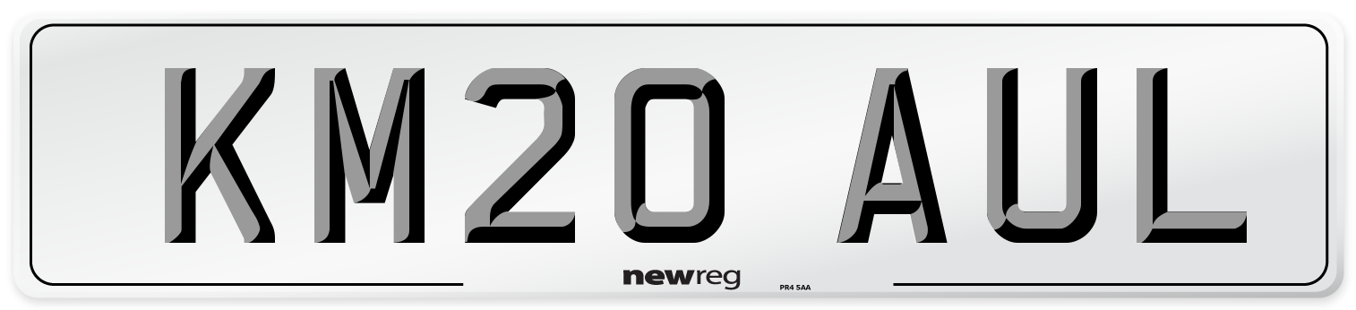 KM20 AUL Front Number Plate