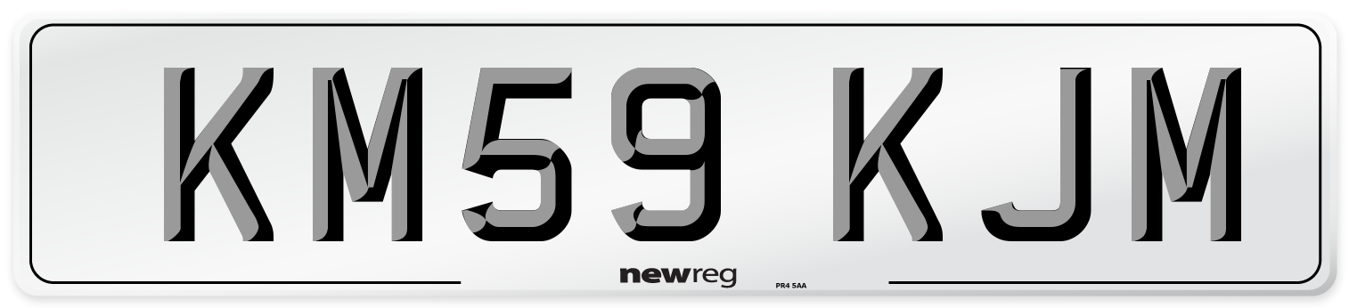 KM59 KJM Front Number Plate
