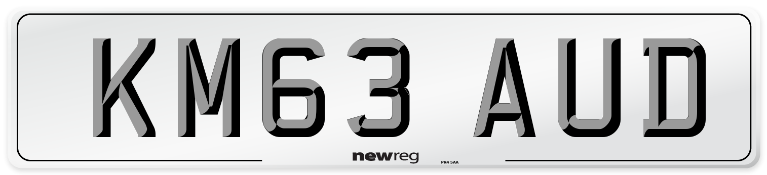 KM63 AUD Front Number Plate