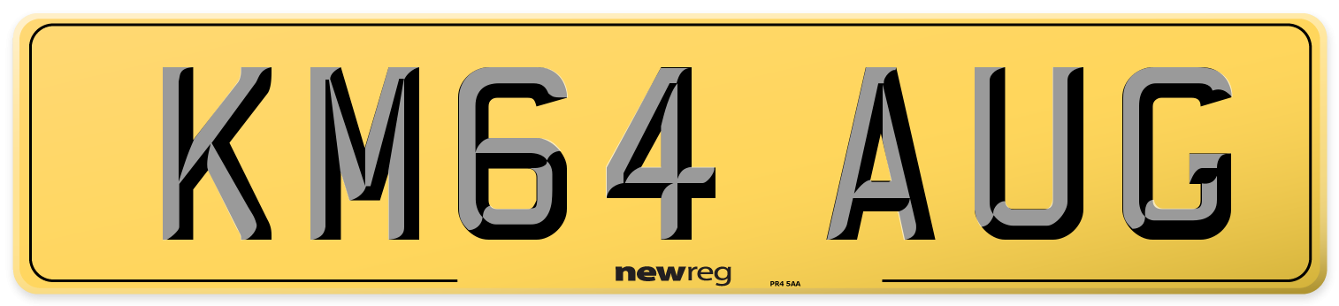 KM64 AUG Rear Number Plate