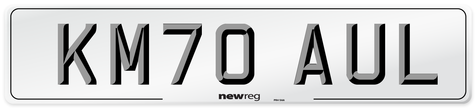 KM70 AUL Front Number Plate