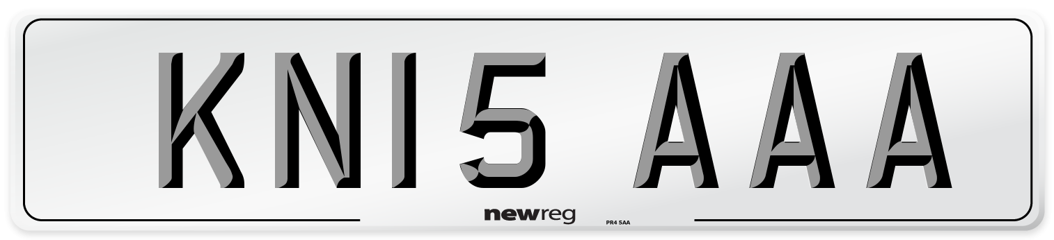 KN15 AAA Front Number Plate