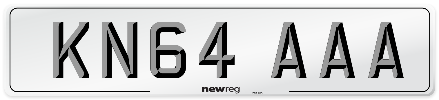 KN64 AAA Front Number Plate