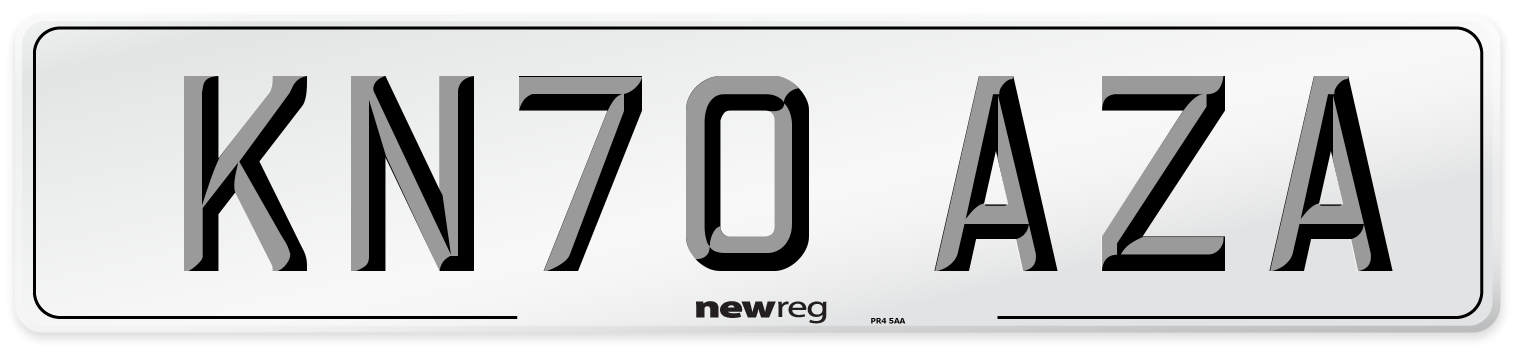 KN70 AZA Front Number Plate