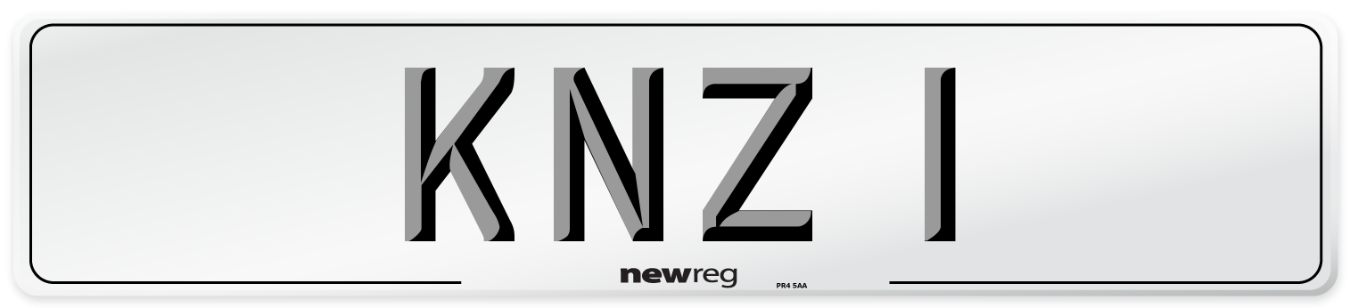 KNZ 1 Front Number Plate