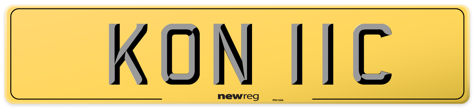 KON 11C Rear Number Plate