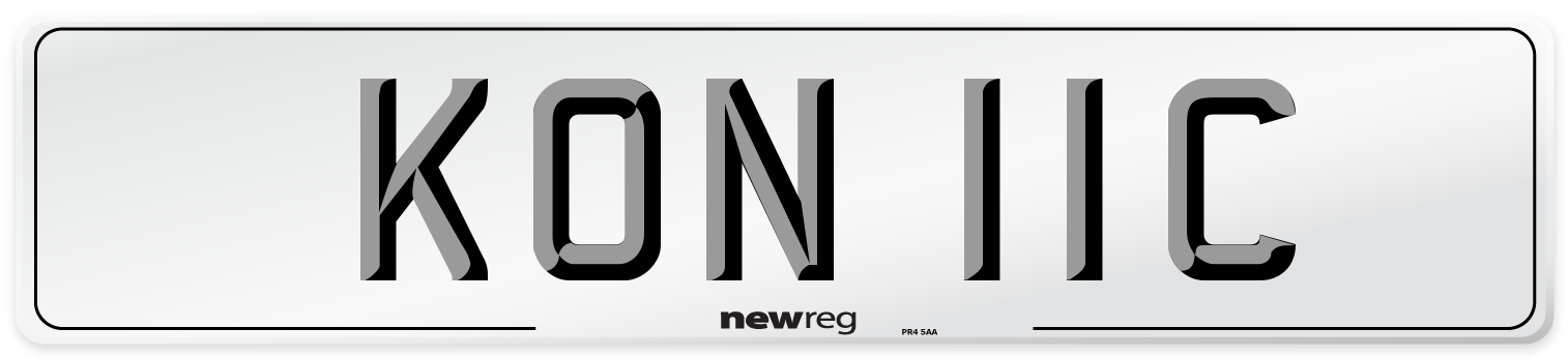 KON 11C Front Number Plate