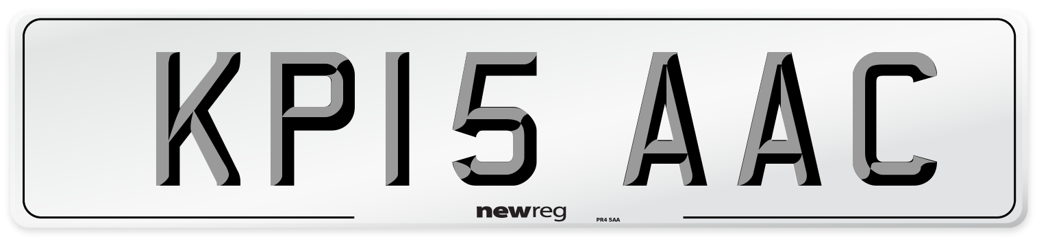 KP15 AAC Front Number Plate
