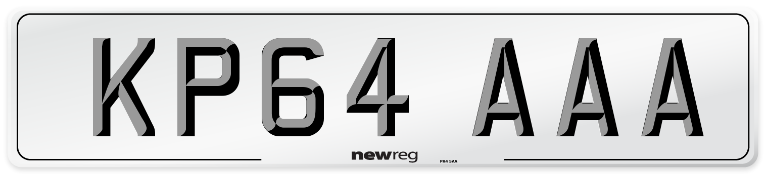 KP64 AAA Front Number Plate