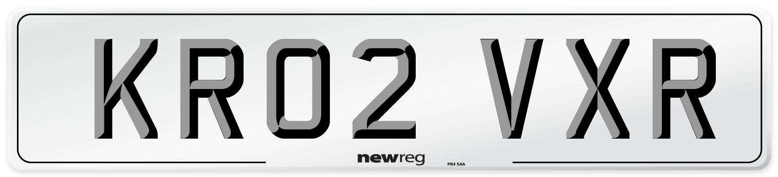 KR02 VXR Front Number Plate