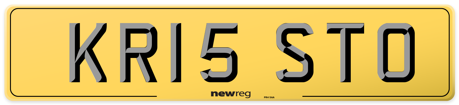 KR15 STO Rear Number Plate