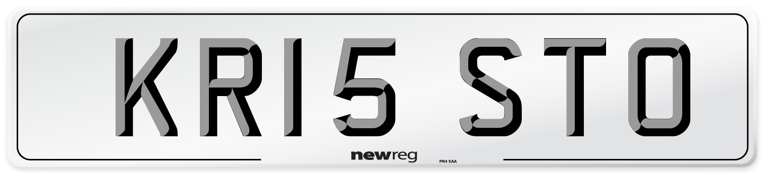 KR15 STO Front Number Plate