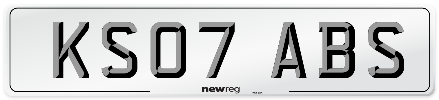 KS07 ABS Front Number Plate