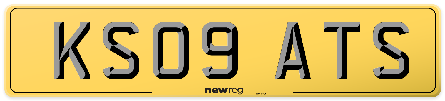 KS09 ATS Rear Number Plate