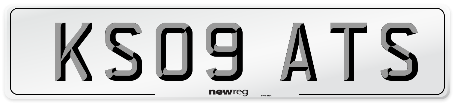 KS09 ATS Front Number Plate