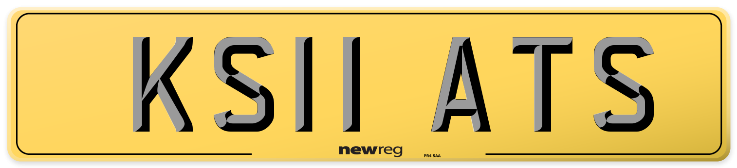 KS11 ATS Rear Number Plate