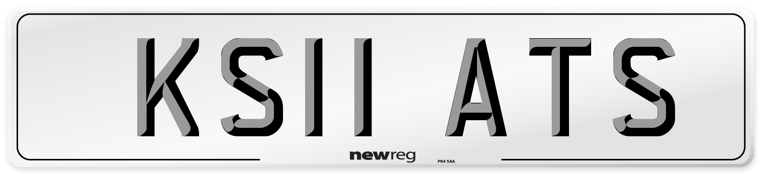 KS11 ATS Front Number Plate