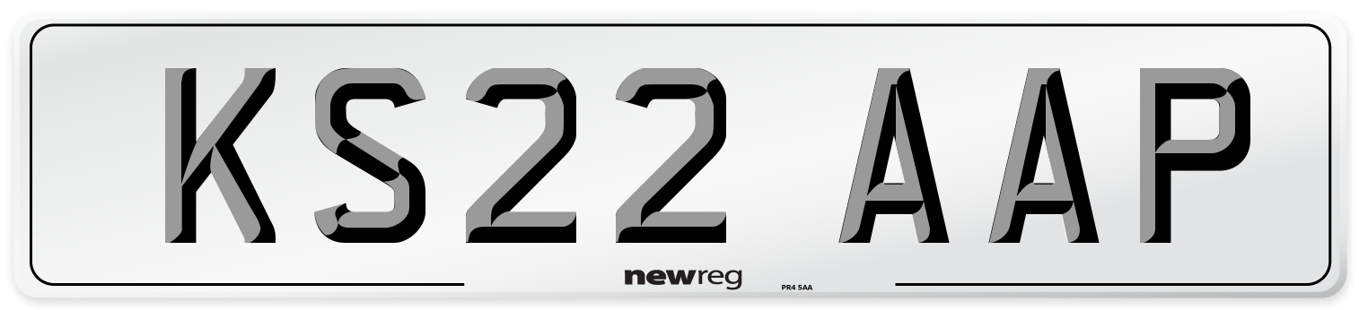 KS22 AAP Front Number Plate