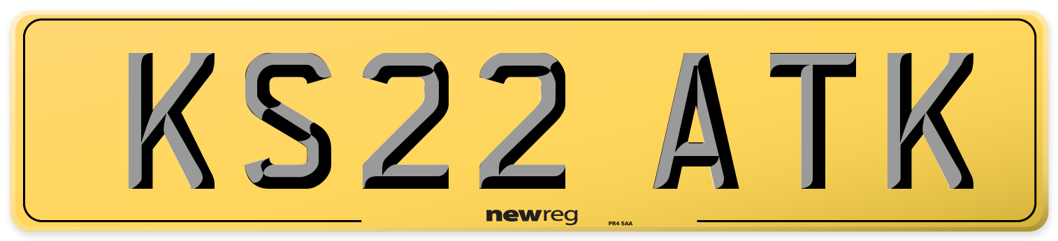 KS22 ATK Rear Number Plate
