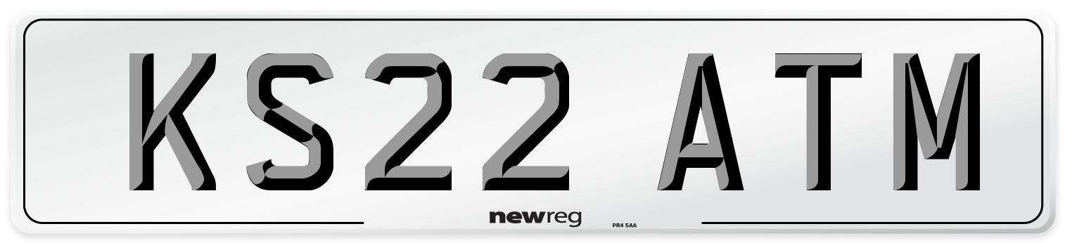 KS22 ATM Front Number Plate