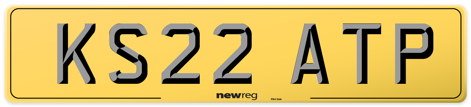 KS22 ATP Rear Number Plate