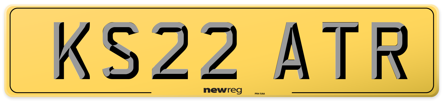 KS22 ATR Rear Number Plate