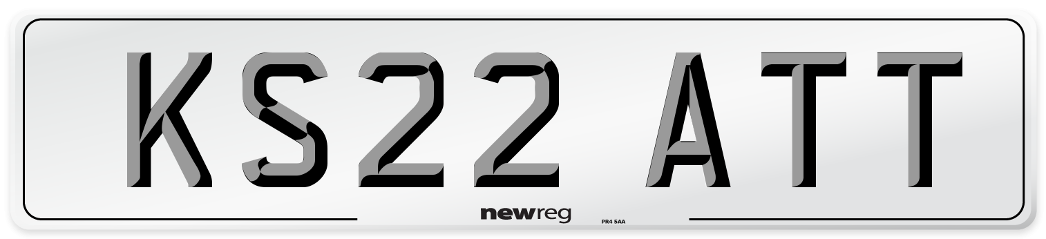 KS22 ATT Front Number Plate