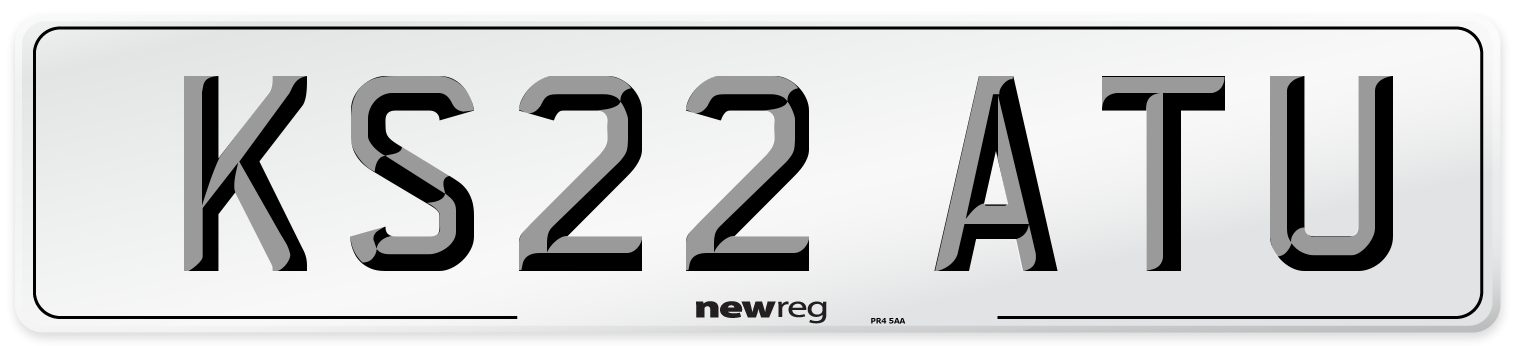 KS22 ATU Front Number Plate