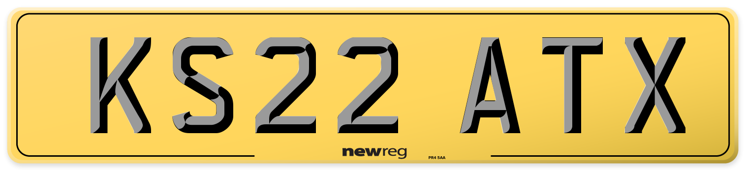 KS22 ATX Rear Number Plate